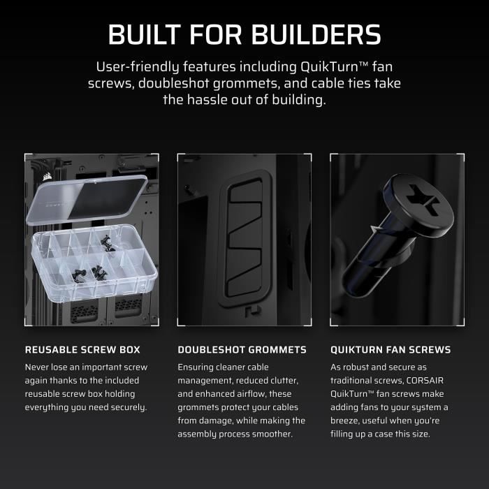 Case per PC - CORSAIR - Serie 5000T - Mid-Tower - Nero