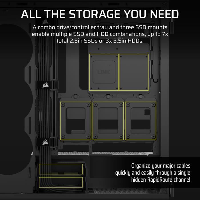 Case per PC - CORSAIR - Serie 5000T - Mid-Tower - Nero