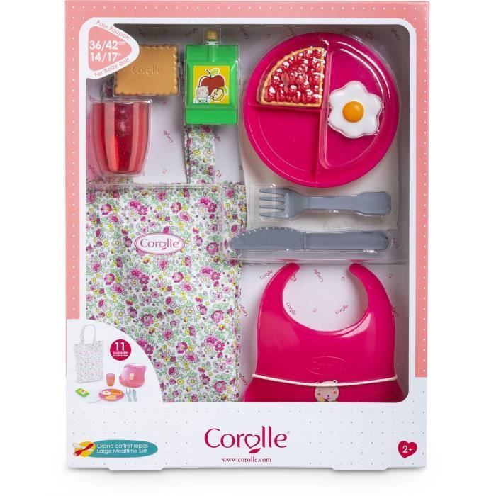Accessori per neonati - COROLLE - Contenitore per pasti grande - Per bambole da 36 e 42 cm - 11 accessori - Dai 2 anni in su