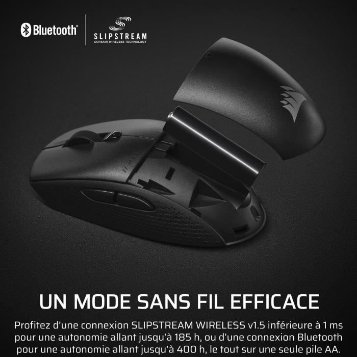 Mouse da gioco wireless - CORSAIR - M55 Wireless - Nero, simmetrico