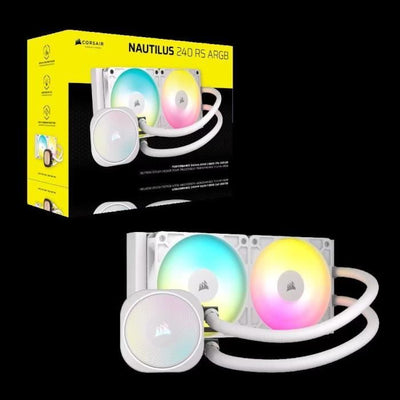Refrigeración de PC - CORSAIR - CW-9060094-WW - Refrigerador líquido para CPU NAUTILUS 240 ARGB BLANCO