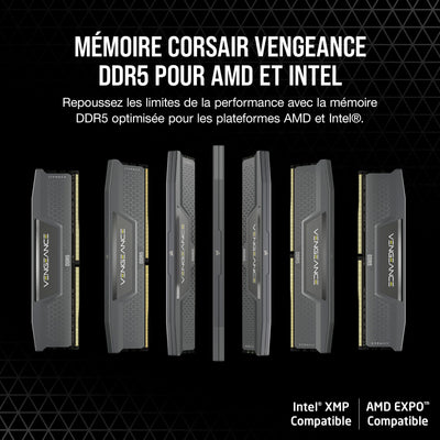 Memoria RAM - CORSAIR - CMK32GX5M2B6400Z36 - 32 GB 2x 16 GB - VENGEANCE DDR5 Gray Heatspreader 6400MT/s - DIMM - CL 36