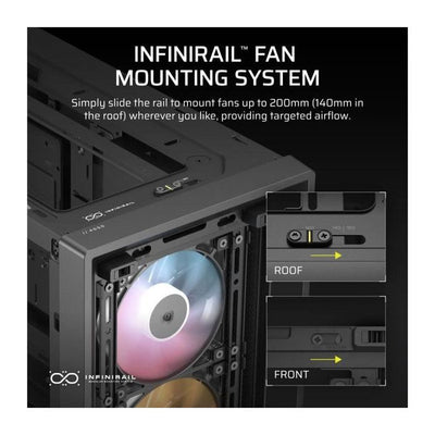 Case per PC - CORSAIR - FRAME 4000D RS ARGB Series - Mid-Tower - 3 ventole ARGB - Nero