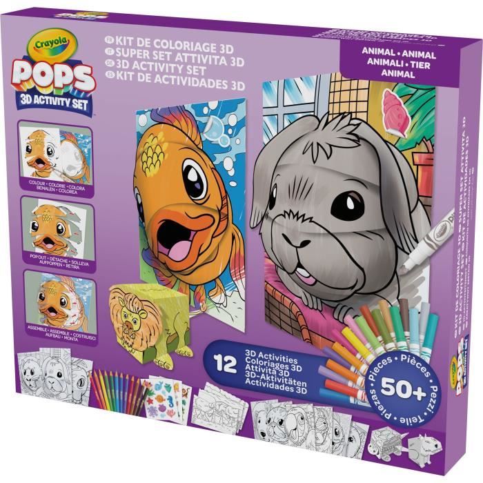 Creative - CRAYOLA - POPS Set regalo 3D Color Pops - Più di 12 attività 3D! bambini di 6 anni