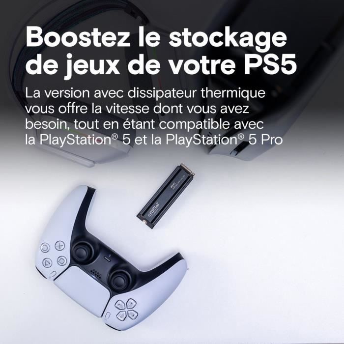 CRUCIAL - P310 - SSD interno - 4 TB - PCIe Gen4 NVMe M.2 - Con dissipatore di calore - Velocità di lettura fino a 7100 MB/s - CT4000P310SSD5