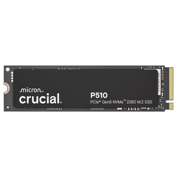 CRUCIAL - P510 - SSD interno - 1 TB - PCIe Gen4 NVMe M.2 - Velocità di lettura fino a 11000 MB/s - CT1000P510SSD8