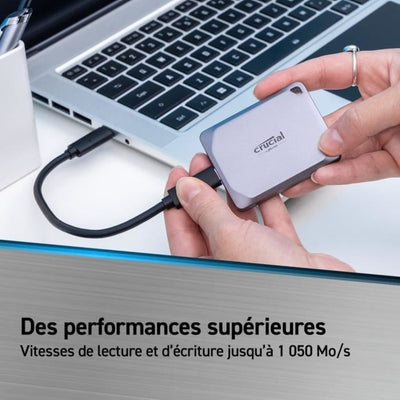 Disco rigido SSD esterno - CRUCIAL - X9 Pro - 2 TB - USB 3.2 Gen-2 2x2 - Grigio