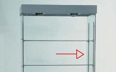 Cremagliera doppia per regolazione ed aggiunta piani, per vetrina h180-220