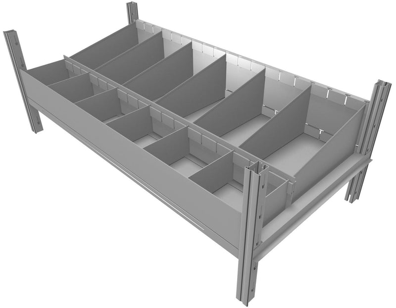 Cassettiera doppia zincata a 12 scomparti cm. 120x60