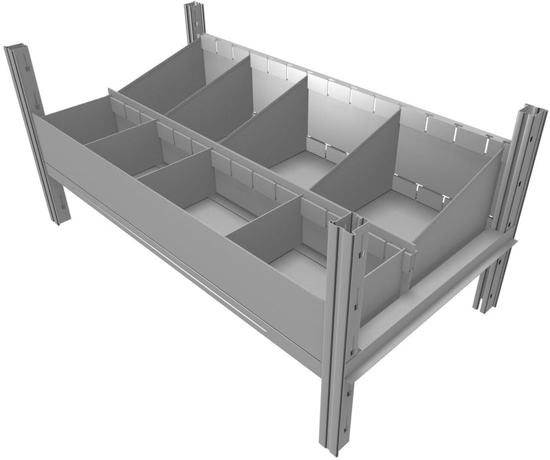 Cassettiera doppia zincata a 8 scomparti cm. 91x50