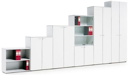 Armadio a giorno con 1 ripiano per ufficio operativo cm. 90x31,7x79,2h