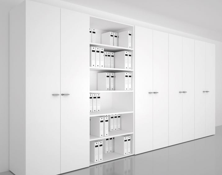 Armadio a giorno con 1 ripiano per ufficio operativo cm. 90x31,7x79,2h