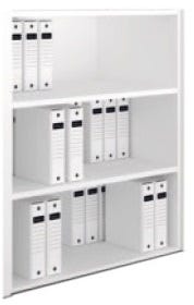 Armadio in melaminico a giorno con 2 ripiani da ufficio cm. 90x31,7x117,6h