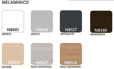 Armadio in melaminico ad ante battenti con 2 ripiani cm. 90x33,7x117,6h