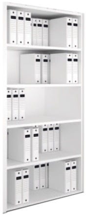 Armadio a giorno in melaminico con 4 ripiani da ufficio cm. 90x31,7x194,4h