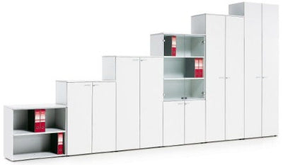 Armadio a giorno in melaminico con 4 ripiani da ufficio cm. 90x31,7x194,4h