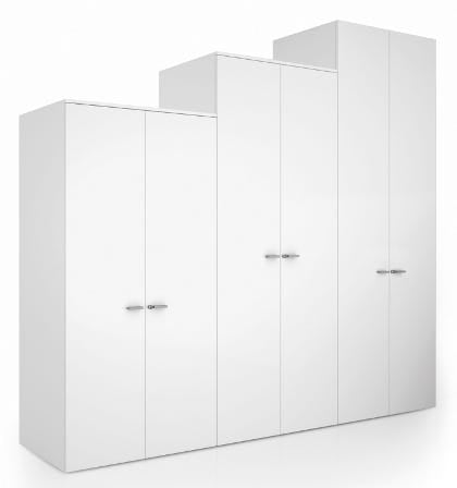 Armadio ad ante battenti con serratura per ufficio cm. 90x33,7x194,4h