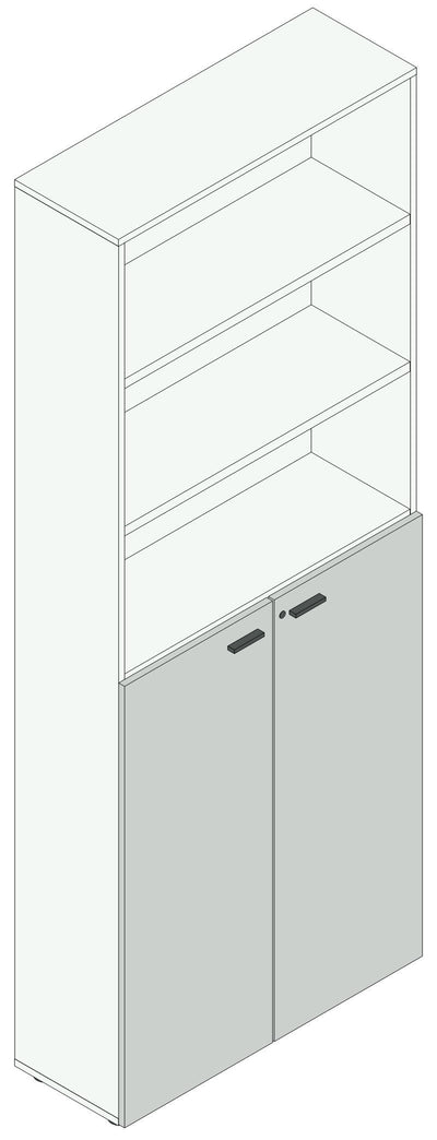 Armadio in melaminico per ufficio operativo cm. 90x33,7x232,8h
