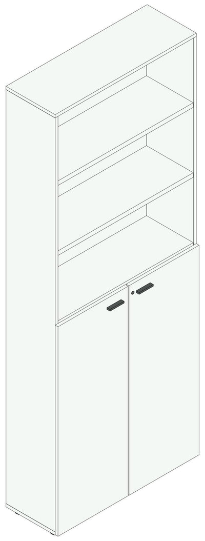 Armadio in melaminico per ufficio operativo cm. 90x33,7x232,8h