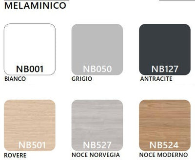 Armadio in melaminico per ufficio operativo cm. 90x33,7x232,8h