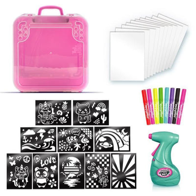 Canal Toys - Airbrush Art - Valigetta attività con spray elettronico, stencil e pennarelli - AIR 017