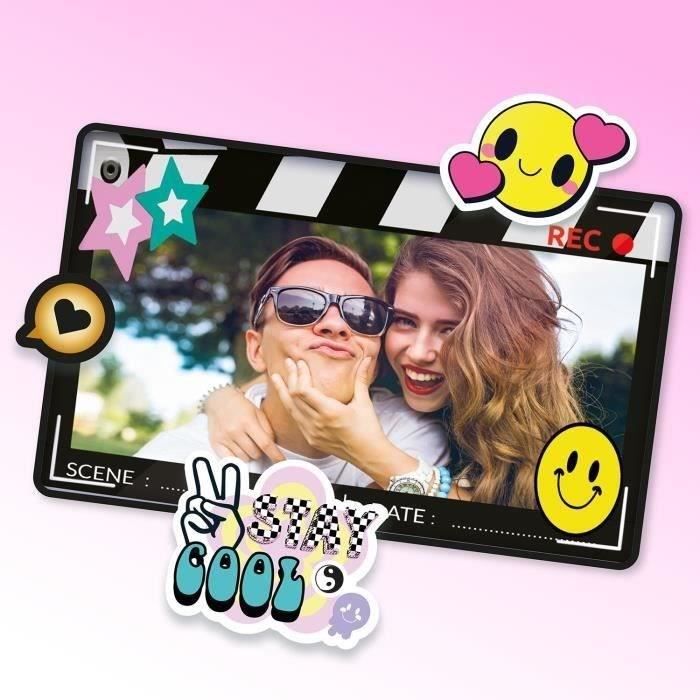 Canal Toys - Fotocamera con stampa istantanea retrò - 4 rotoli di carta di cui 1 adesivo, pennarelli e adesivi - CLK 019