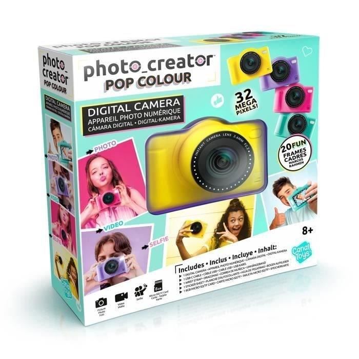 Canal Toys - Photo Creator - Fotocamera digitale pop colore giallo - Con scheda SD da 32 GB inclusa