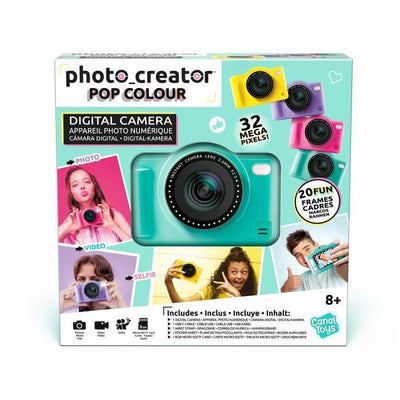 Canal Toys - Photo Creator - Fotocamera digitale Pop Colore Verde - Con scheda SD da 32 GB inclusa