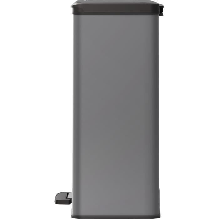 Pattumiera rettangolare - DECO BIN - CURVER - 65L - Grande capacità - 49 x 32 x 61 cm - Antracite