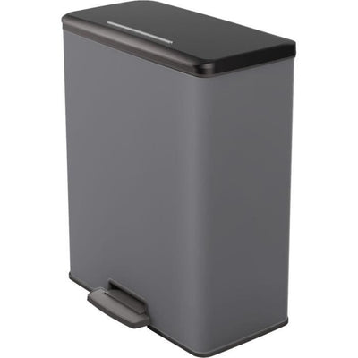 Pattumiera rettangolare - DECO BIN - CURVER - 65L - Grande capacità - 49 x 32 x 61 cm - Antracite