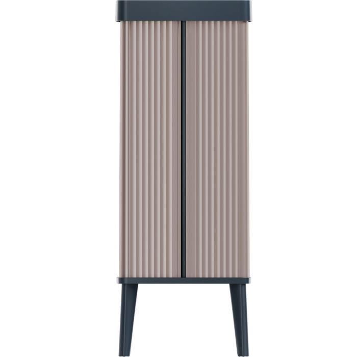 Cestino da terra - VERTO - CURVER - Apertura touch - 54 L - Rosa perla