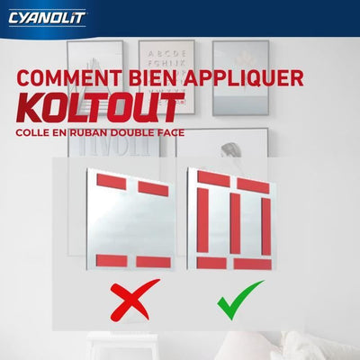 Nastro biadesivo - CYANOLIT - Nastro extra sottile - Ultra sottile - Alta adesività - Discreto e resistente