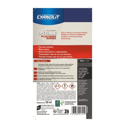 Colla speciale per plastica - CIANOLIT - Forte tenuta - Versatile per materie plastiche