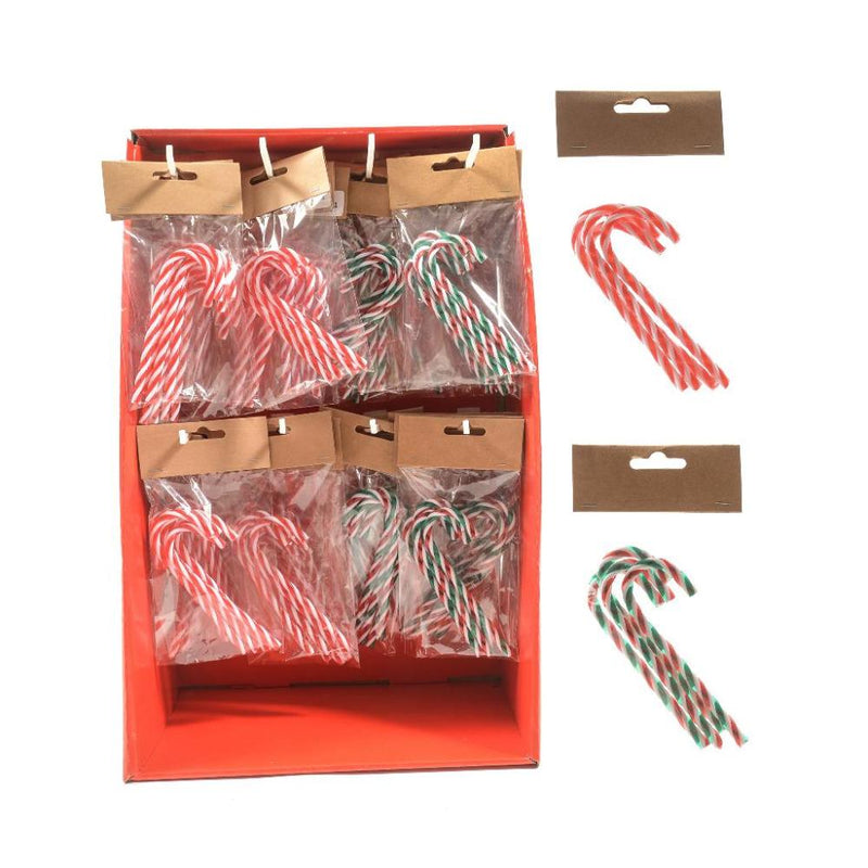 Confezione 4 Decorazioni Candy in Plastica 12 x 4Cm CASUALE Mercury