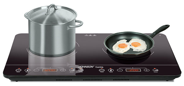 Piano Cottura a Induzione CUCINA 2 Zone 2800W Timer Touch Control energetica