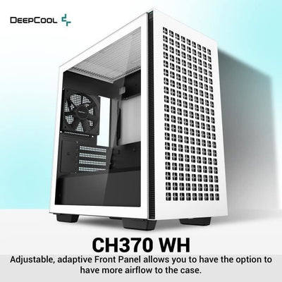 Case per PC senza alimentatore - DEEPCOOL CH370 (Bianco) - Mini tower - Formato Micro-ATX