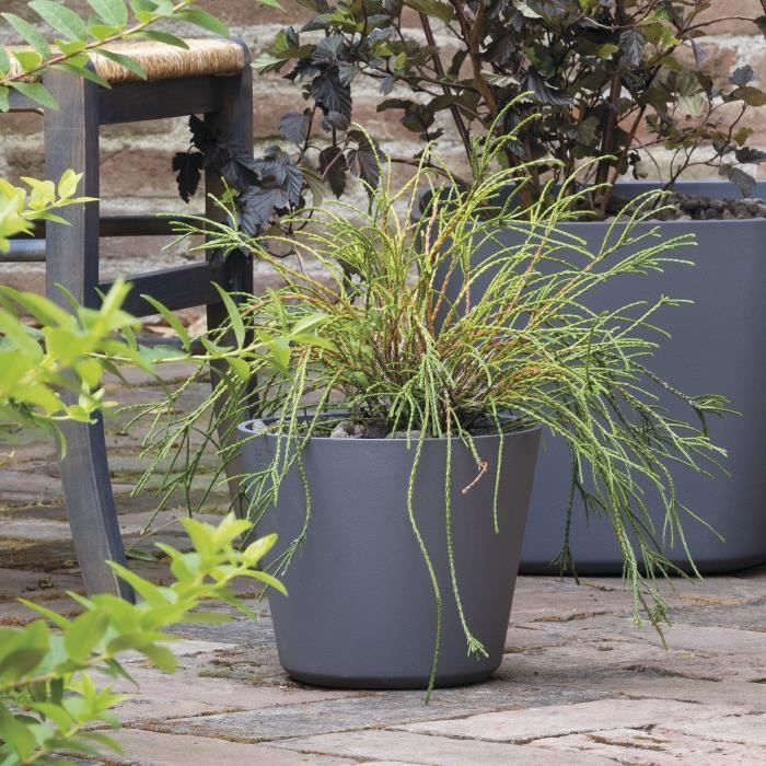 Vaso per fiori - DEROMA - Origin - 11 L - Grigio
