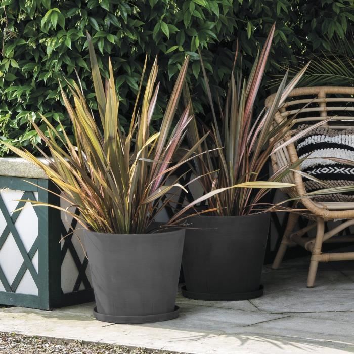 Vaso per fiori - DEROMA - Origin - 24 L - Antracite
