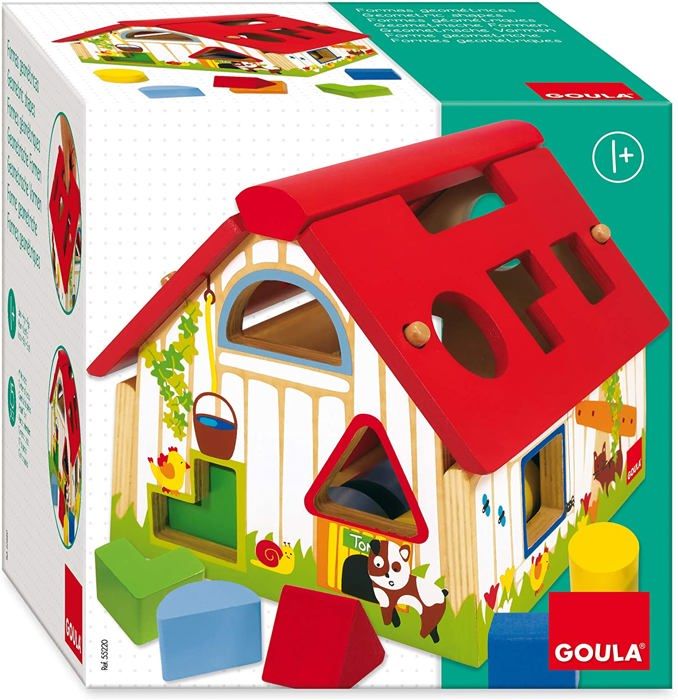 Gioco educativo - GOULA - Forme geometriche - Scatola porta forme per imparare a riconoscere le forme
