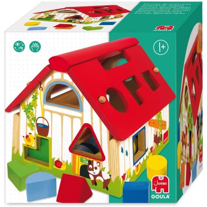 Gioco educativo - GOULA - Forme geometriche - Scatola porta forme per imparare a riconoscere le forme