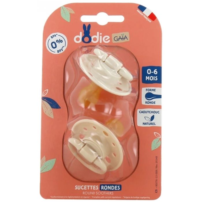 Ciucci - Ciucci rotondi Dodie Gaia 0-6 mesi x2 (colore: beige)