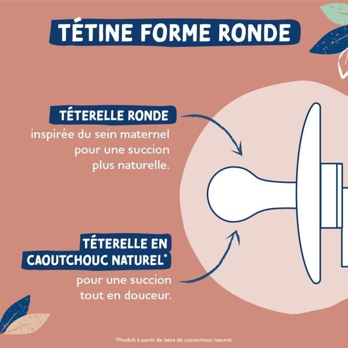 Ciucci - Ciucci rotondi Dodie Gaia 0-6 mesi x2 (colore: beige)