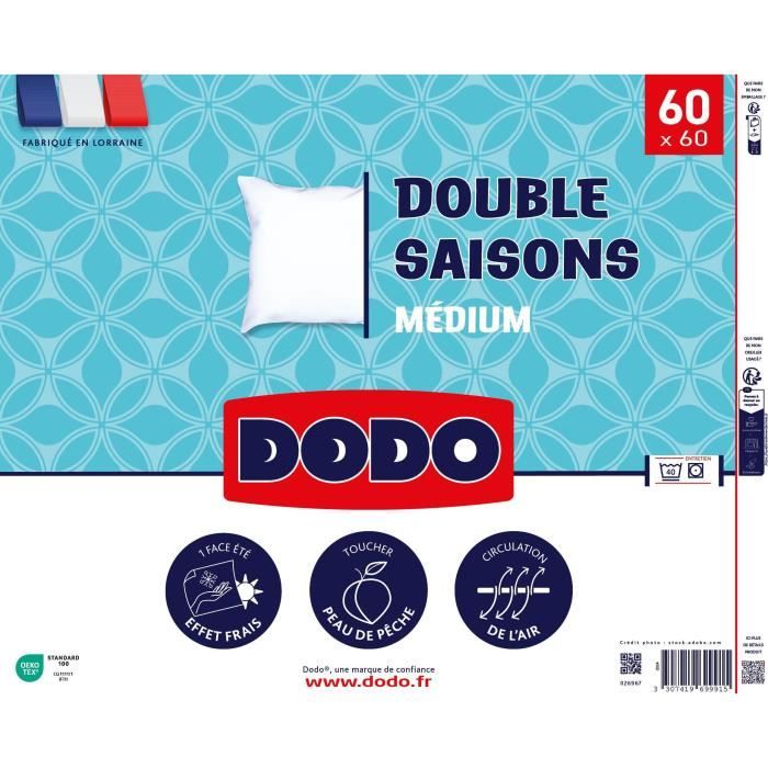 DODO - Cuscino doppia stagione - 60 x 60 cm - 100% Poliestere VOLUPT&