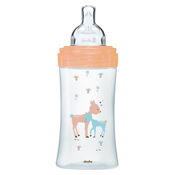 DODIE Bottle Sensation Glass 270ml Beige Biche - 0-6 mesi