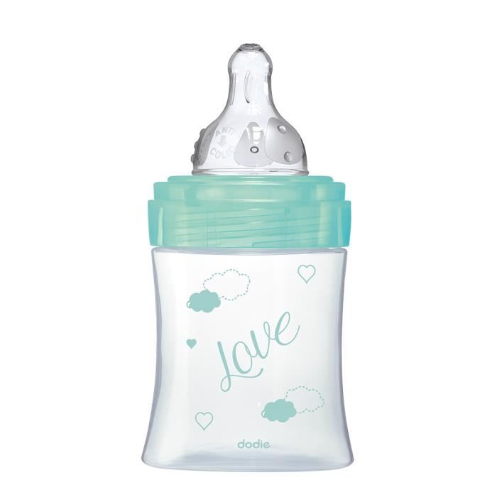 Dodie - Bottiglia Iniziazione + Vetro 150ml Bird Green