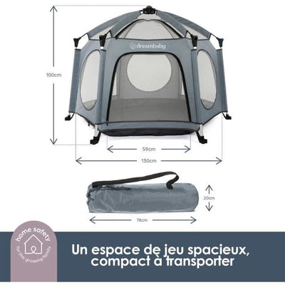Adventure Parc Pop-Up - DREAMBABY - Tessuto con borsa per il trasporto - Coperture anti UV (uso esterno) -  1,3 m - H1 m