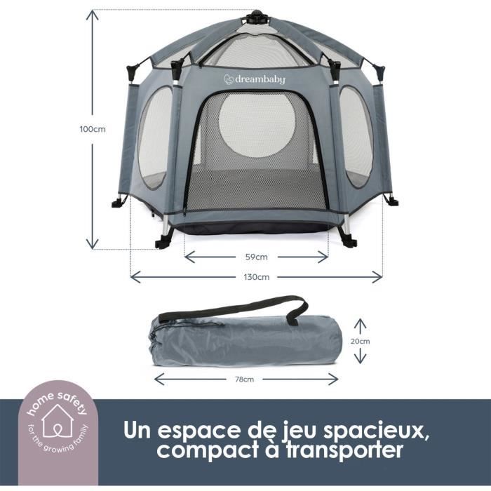 Adventure Parc Pop-Up - DREAMBABY - Tessuto con borsa per il trasporto - Coperture anti UV (uso esterno) -  1,3 m - H1 m