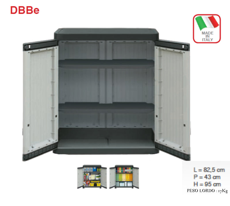 Armadio Modulare Basso Organizzazione Resistenza 95x43x82,5cm Esterno Interno