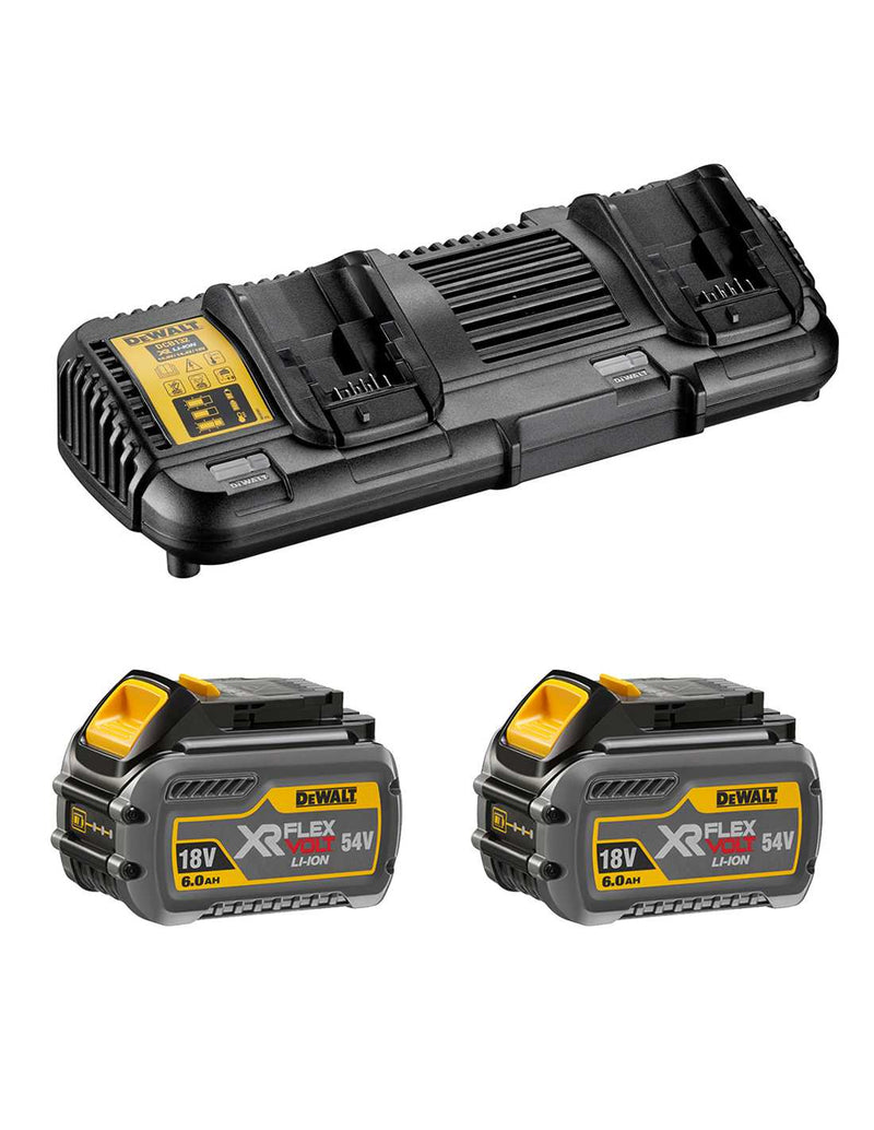 Dewalt dcb132t2 flexvolt (2 x dcb546 54v / 18v 6,0 ah + caricatore doppio flexvolt dcb132) 5035048640722