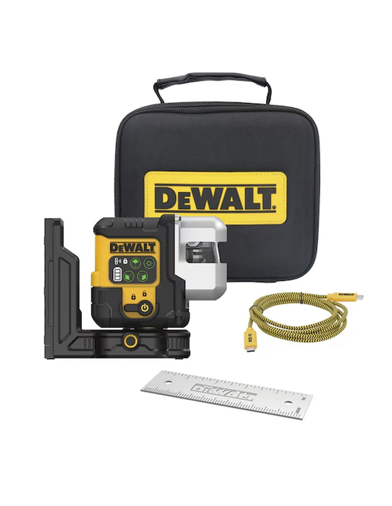 Dewalt laser multilinea con raggio verde usb-c 3 linee a 180 dcle14301gb 5035048810804